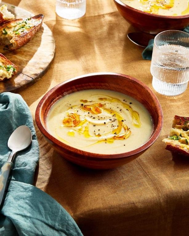 Celery Root and Garlic Puree Soup