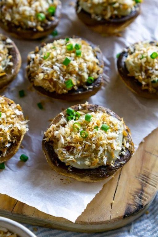Celery and Blue Cheese Stuffed Mushrooms