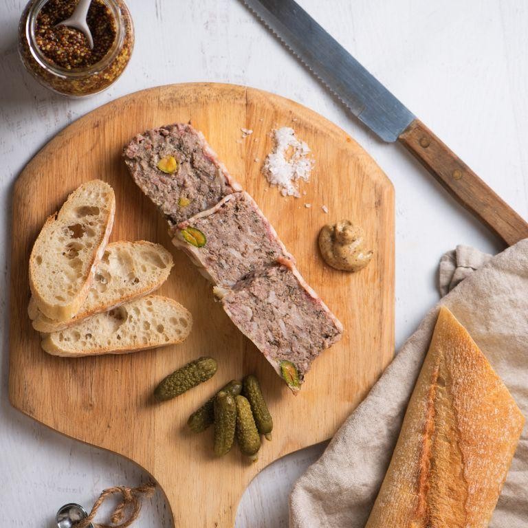 Charcuterie Terrine with Pistachios and Cognac