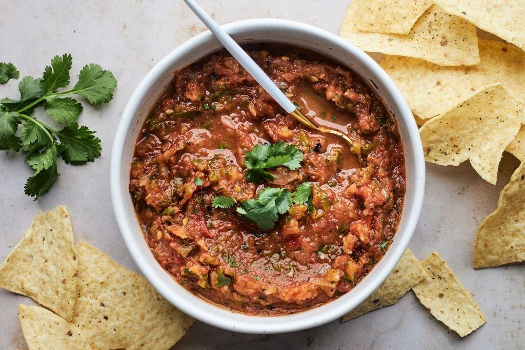 Charred Serrano and Onion Chunky Salsa