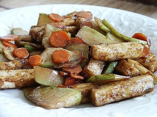 Chayote Squash Stir-Fry with Tofu