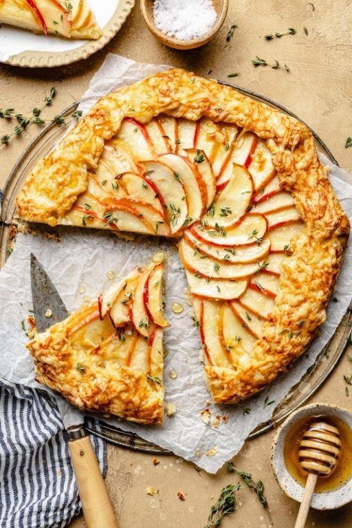 Cheddar Crusted Apple Galette