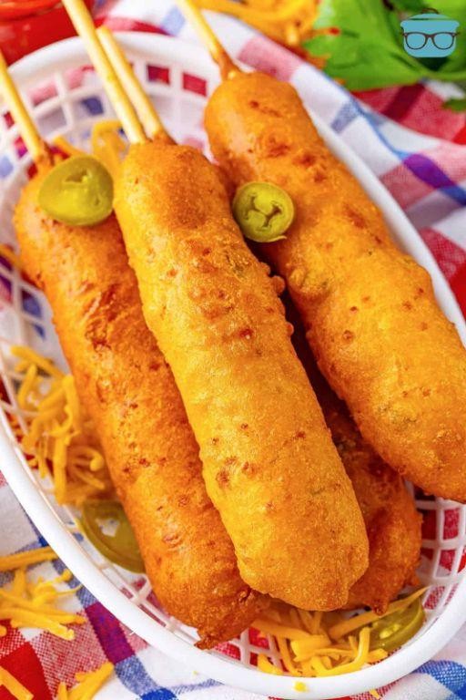 Cheddar Jalapeño Corndogs