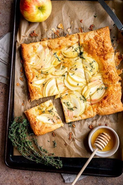 Cheddar and Apple Puff Pastry Tart