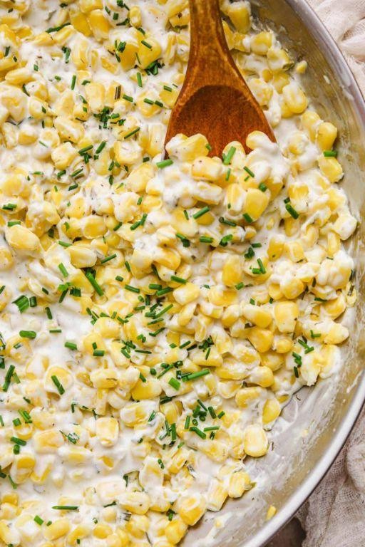 Cheddar and Chive Fresh Cream Corn