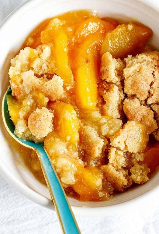 Cheesecake Peach Dump Cake Surprise