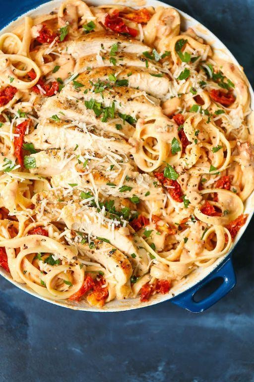 Cheesy Alfredo with Sundried Tomatoes
