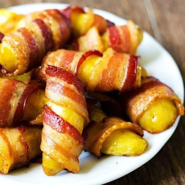 Cheesy Bacon-Wrapped Fingerling Potatoes