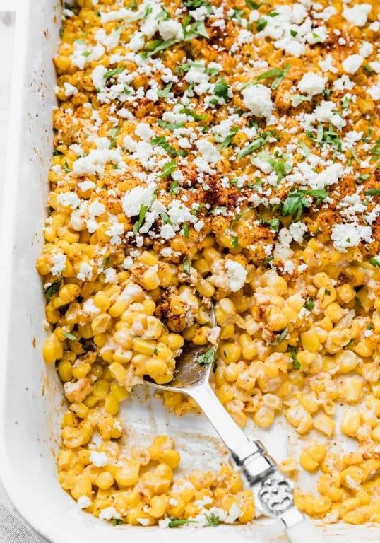 Cheesy Baked Street Corn Casserole