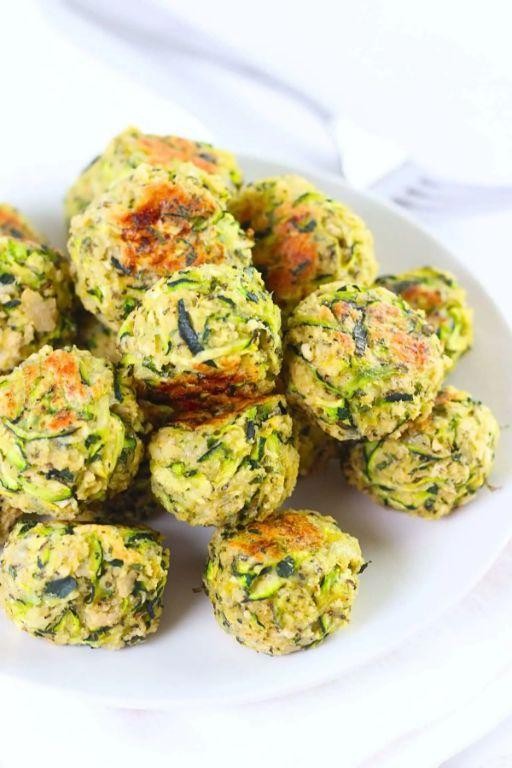 Cheesy Baked Zucchini Balls with Parmesan