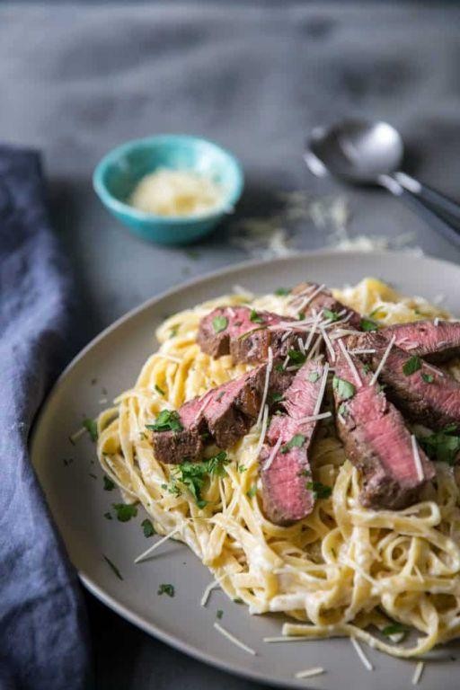Cheesy Beef Cube Steak with Parmesan Alfredo Gravy