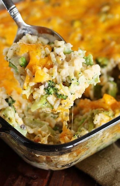 Cheesy Broccoli Rice Bake