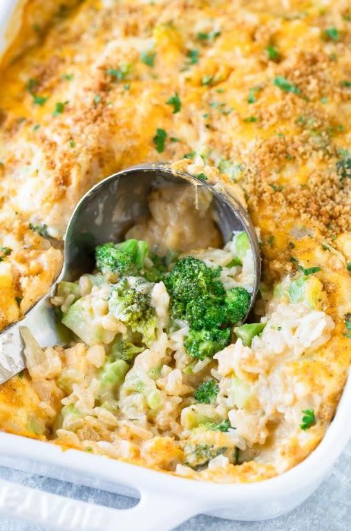 Cheesy Broccoli Rice Casserole