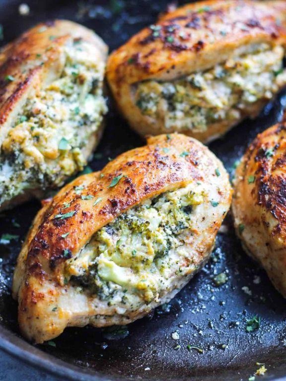 Cheesy Broccoli Stuffed Chicken Breast