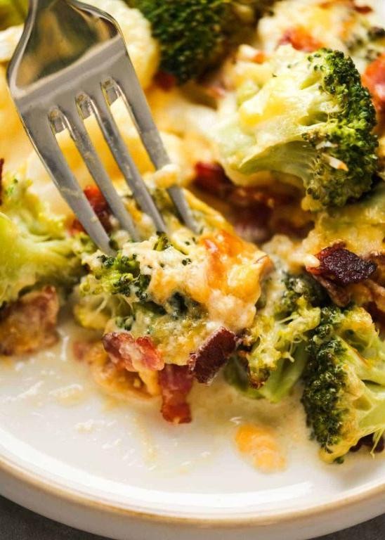 Cheesy Broccoli and Cauliflower Stuffed Cabbage