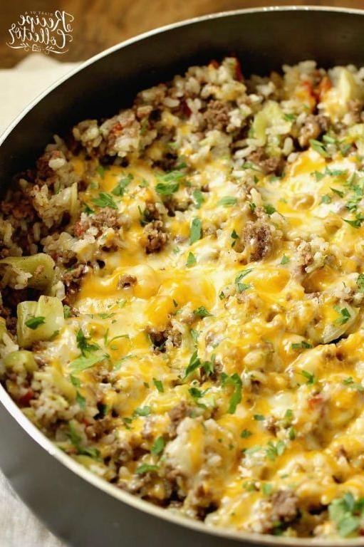 Cheesy Broccoli and Hamburger Rice