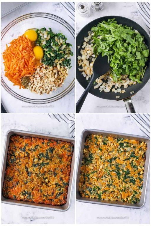 Cheesy Crockpot Stuffing with Spinach