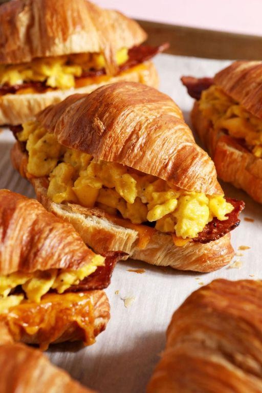Cheesy Croissant Breakfast Sandwich