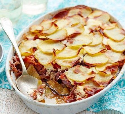 Cheesy Eggplant and Potato Gratin