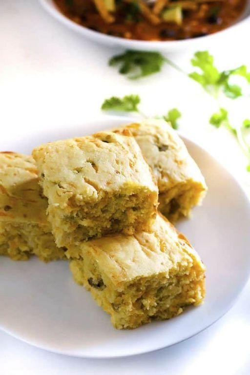 Cheesy Green Chile Cornbread