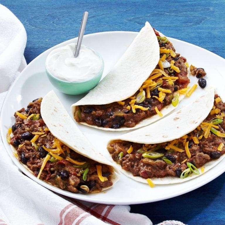 Cheesy Ground Beef Tacos