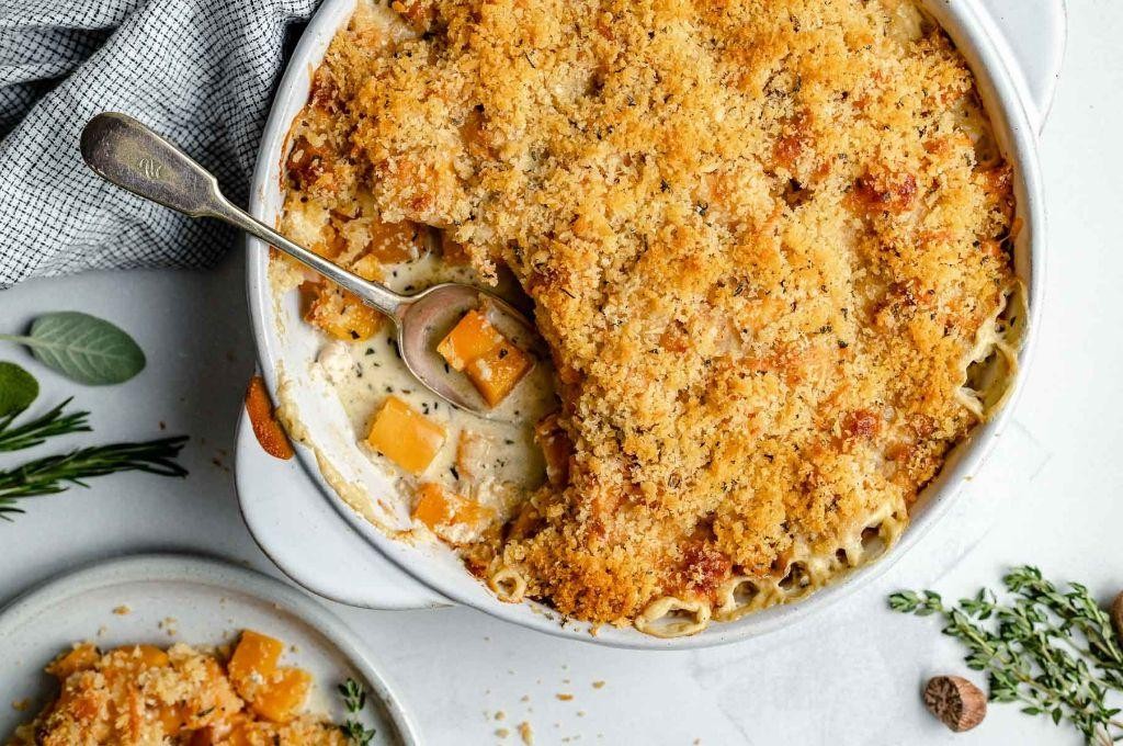 Cheesy Honeynut Squash Gratin