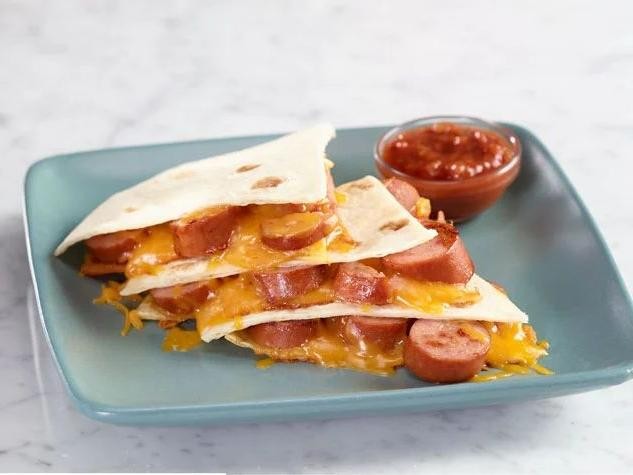 Cheesy Kielbasa Quesadillas