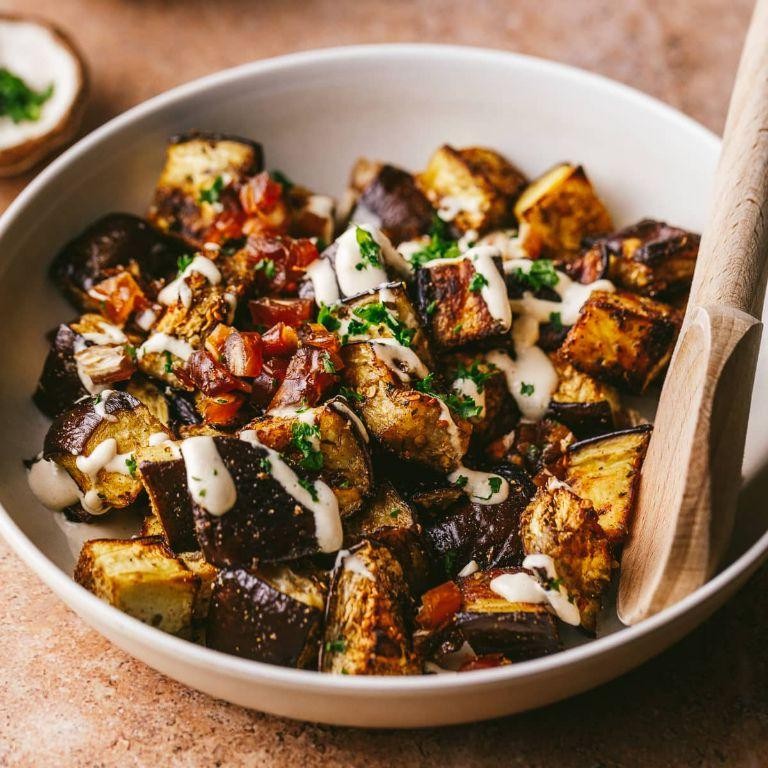 Cheesy Mediterranean Pan Fried Eggplant