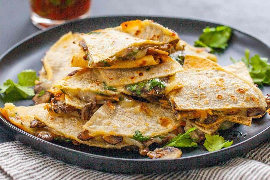 Cheesy Mushroom Quesadillas