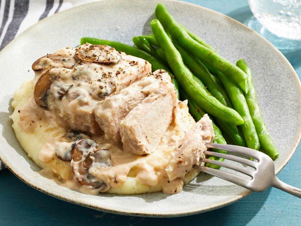 Cheesy Mushroom Soup Baked Pork Chops