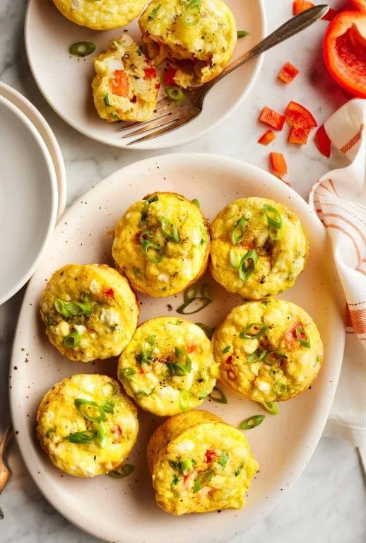 Cheesy Scrambled Egg Muffins