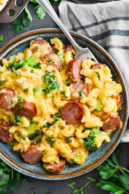 Cheesy Smoked Sausage and Broccoli Bake