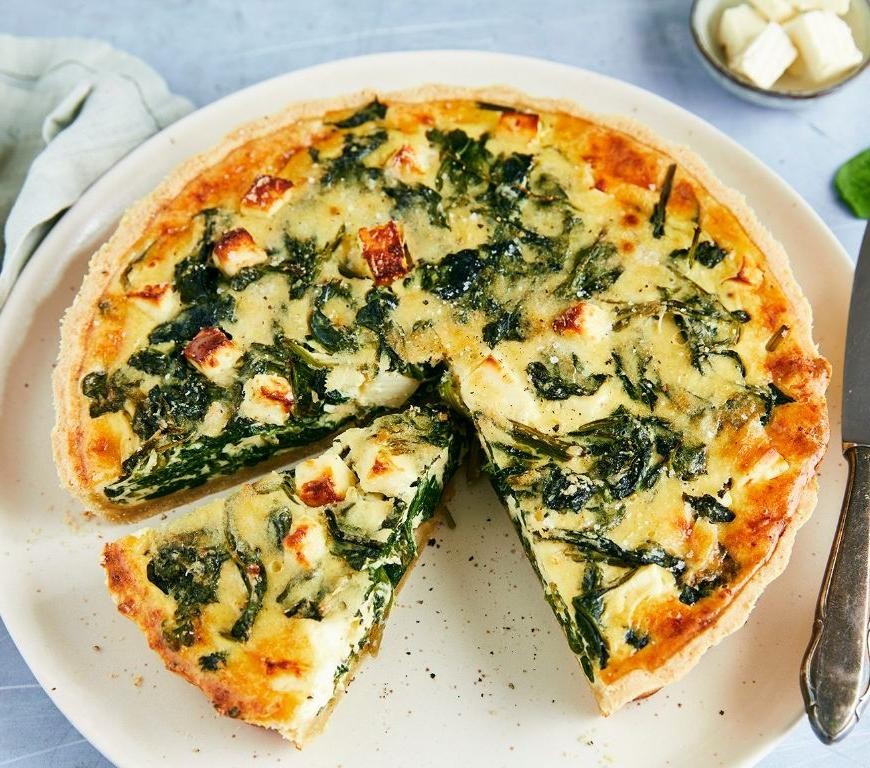 Cheesy Spinach and Feta Quiche