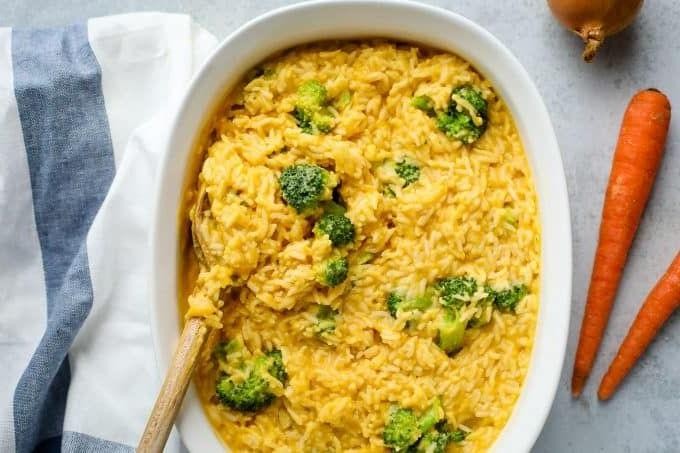 Cheesy Vegan Broccoli Rice