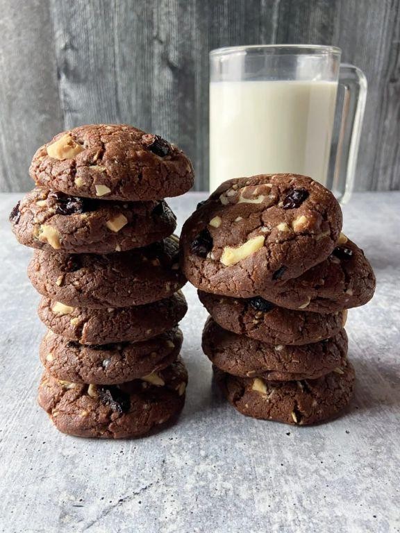 Cherry Almond Cookie Brownie Delights