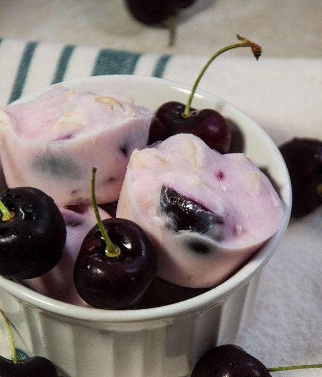 Cherry Almond Frozen Yogurt
