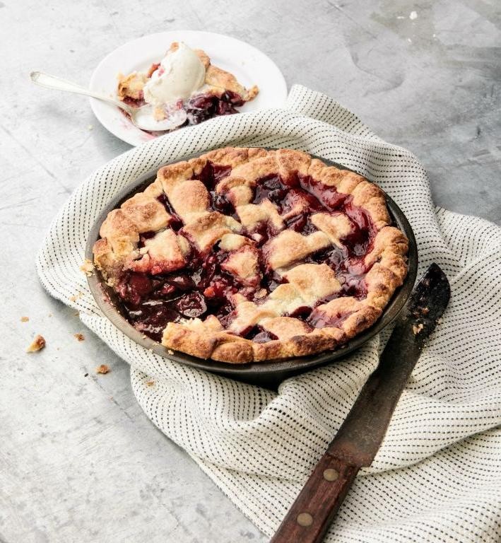 Cherry Amaretto Lattice Pie