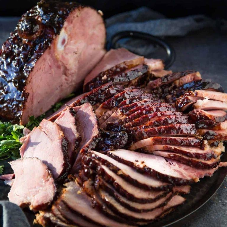 Cherry Bourbon Slow Cooker Ham