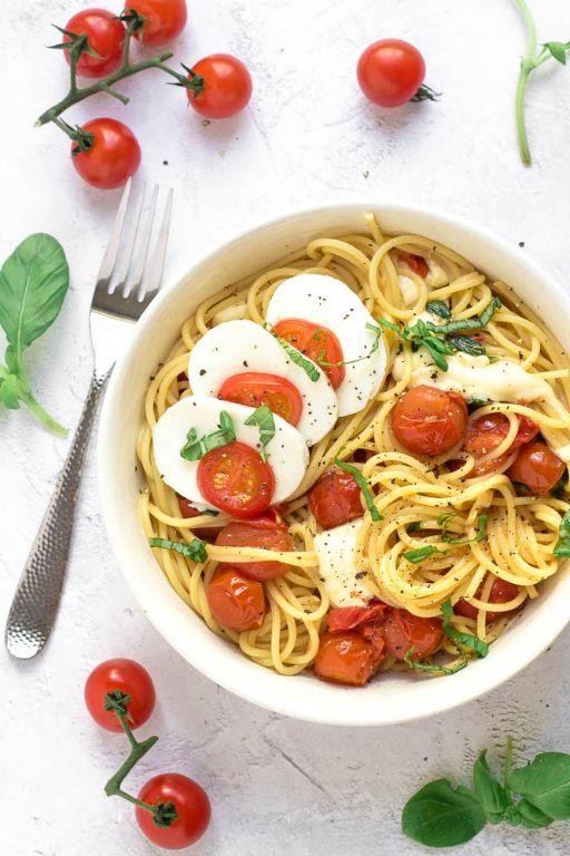 Cherry Tomato Caprese Spaghetti