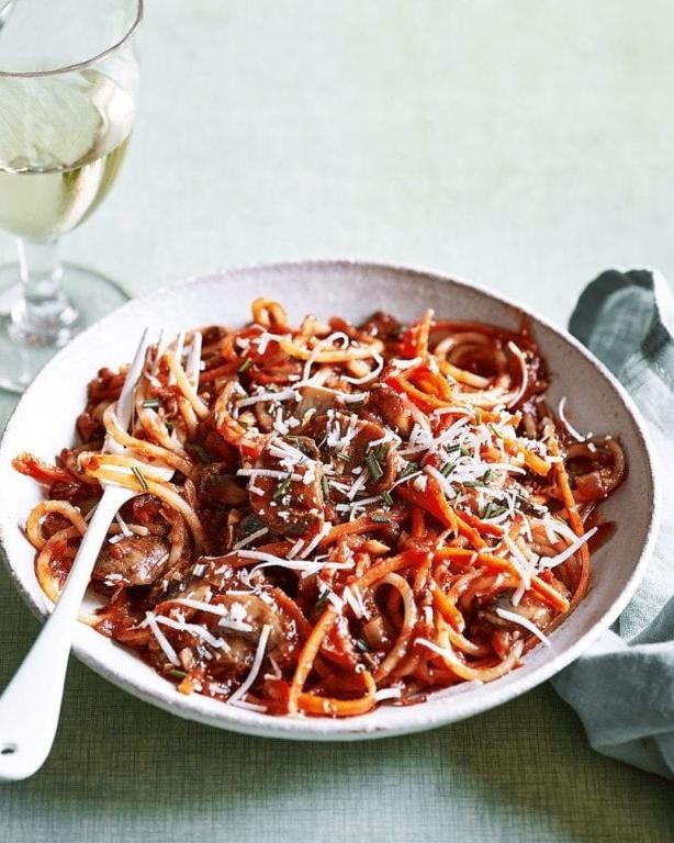 Chestnut Mushroom Bolognese with Pasta