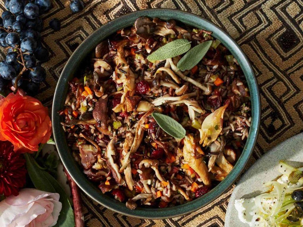 Chestnut Mushroom and Wild Rice Salad