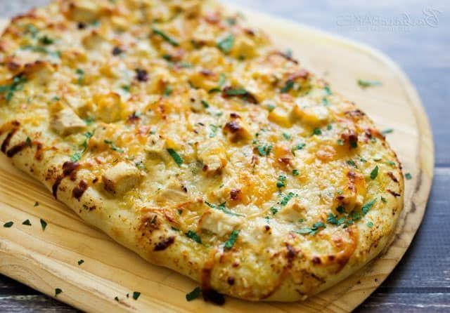 Chicken Artichoke Flatbread with Parmesan