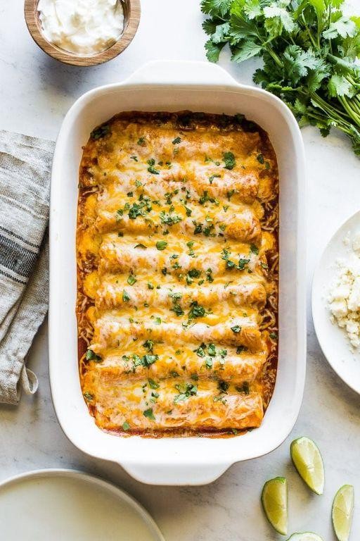 Chicken Enchiladas with Cheddar Cheese