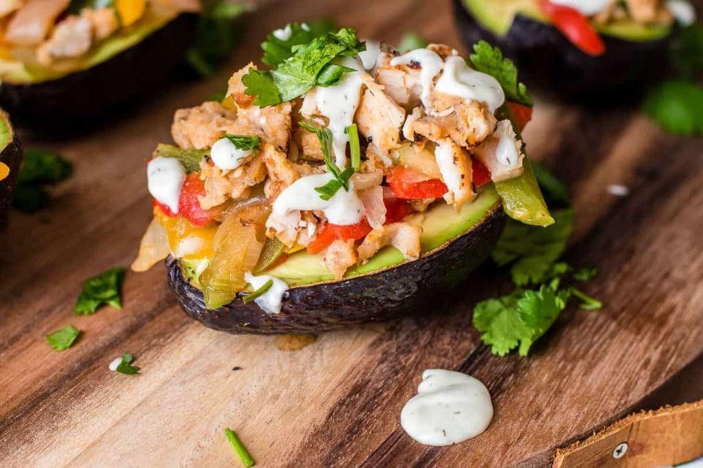 Chicken Fajita Stuffed Avocados