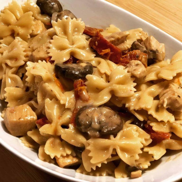 Chicken Marsala Bow Tie Pasta