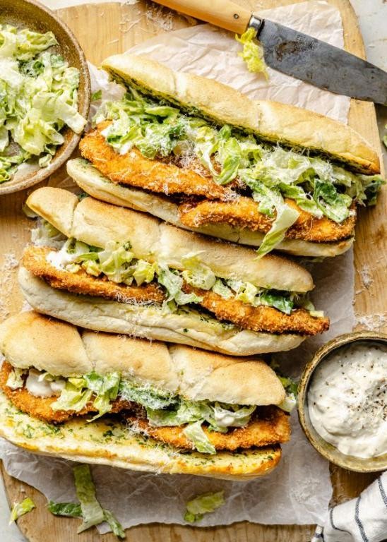 Chicken Patty Caesar Salad