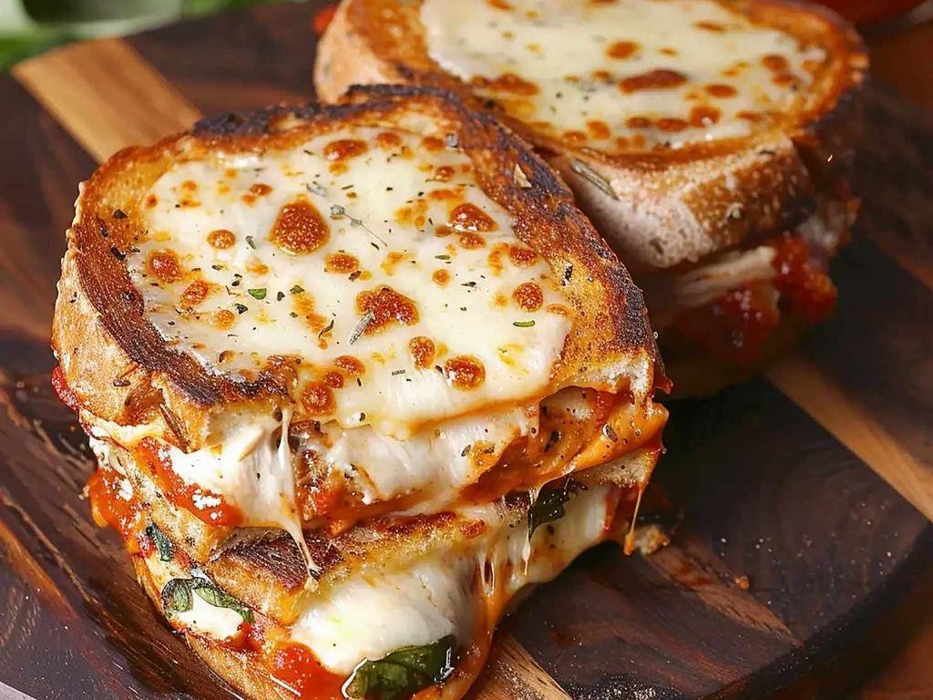 Chicken Patty Parmesan Melts