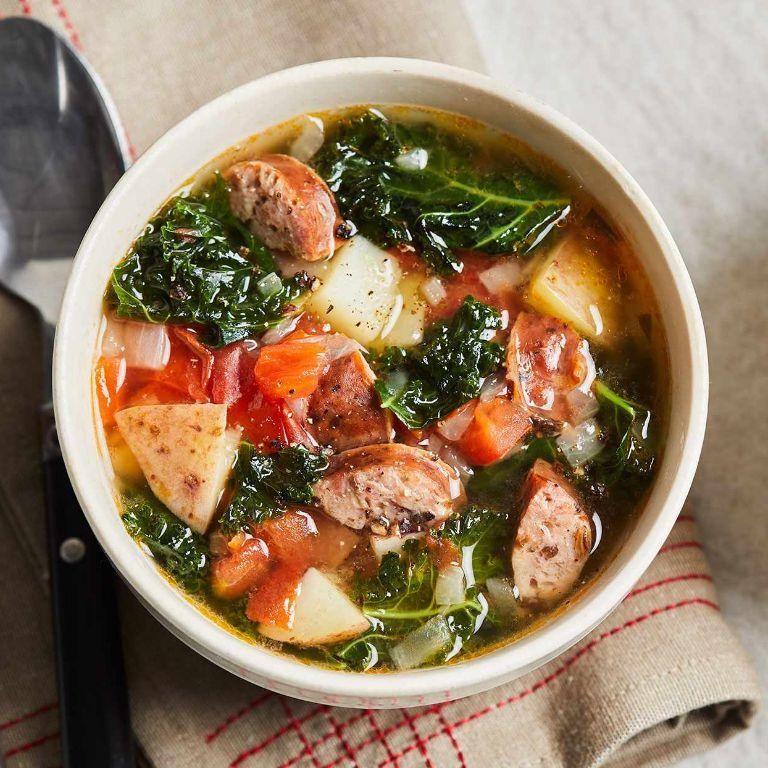 Chicken Sausage and Kale Soup
