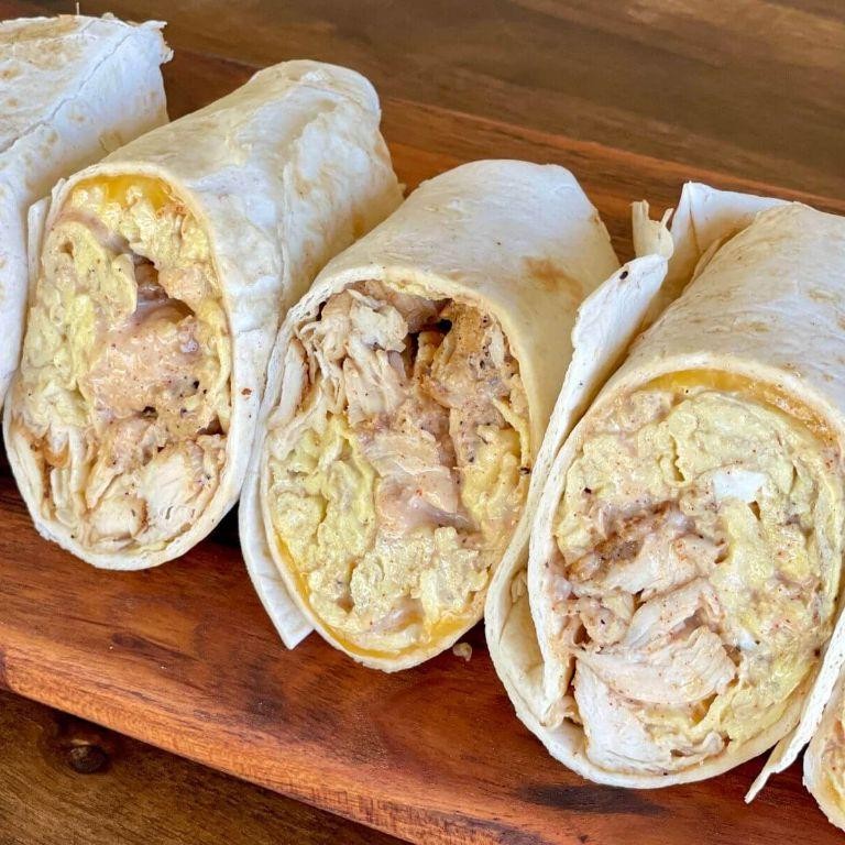 Chicken and Egg Breakfast Burritos