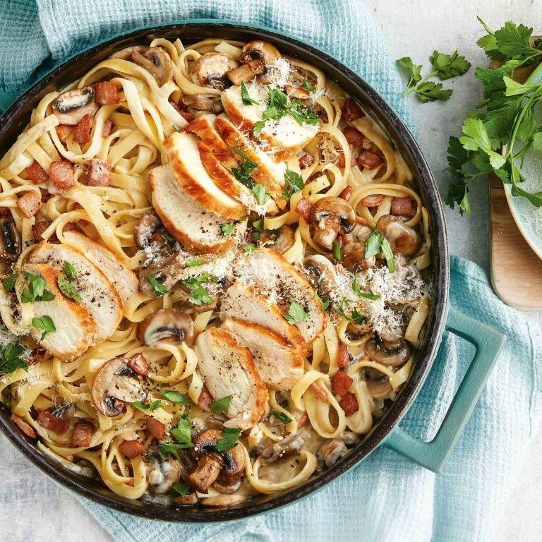Chicken and Mushroom Carbonara